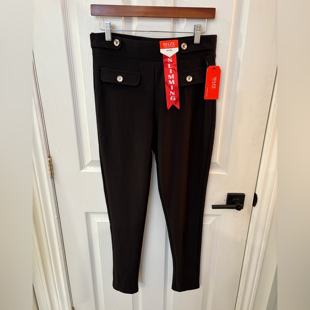Black Slimming Pants by Maze